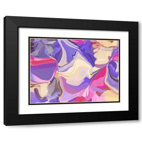 Color Burst Abstraction VIII Black Modern Wood Framed Art Print with Double Matting by Orlov, Irena