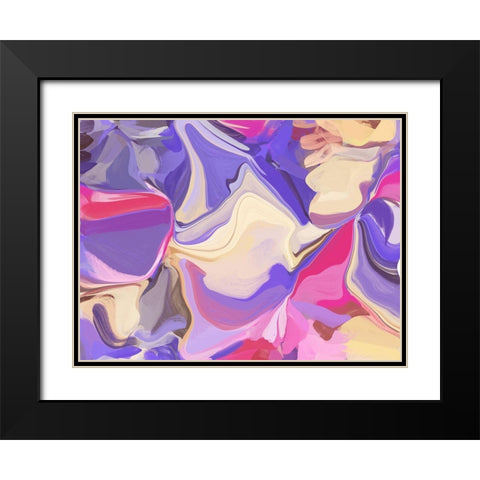 Color Burst Abstraction VIII Black Modern Wood Framed Art Print with Double Matting by Orlov, Irena