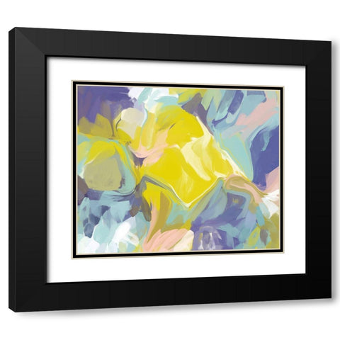 Color Burst Abstraction IX Black Modern Wood Framed Art Print with Double Matting by Orlov, Irena