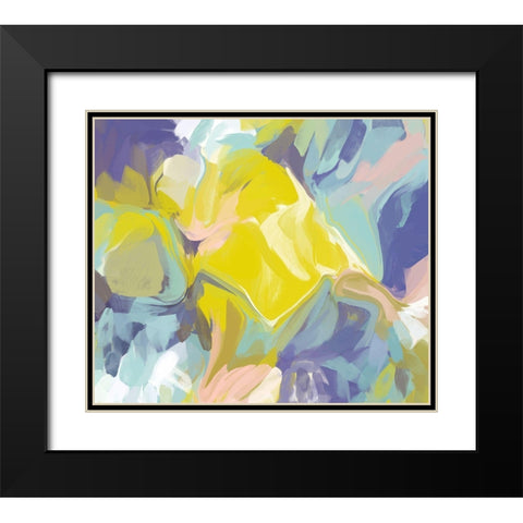 Color Burst Abstraction IX Black Modern Wood Framed Art Print with Double Matting by Orlov, Irena