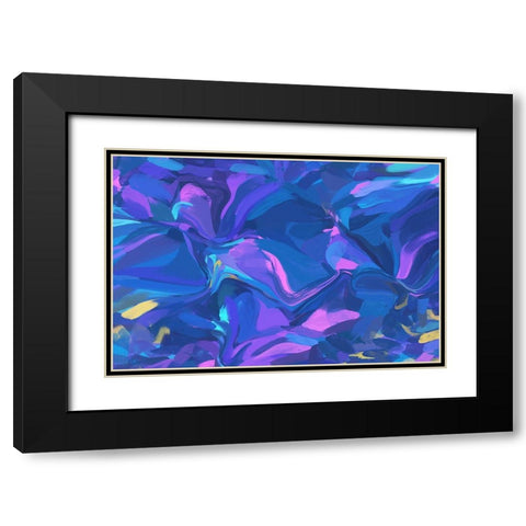 Color Burst Abstraction X Black Modern Wood Framed Art Print with Double Matting by Orlov, Irena