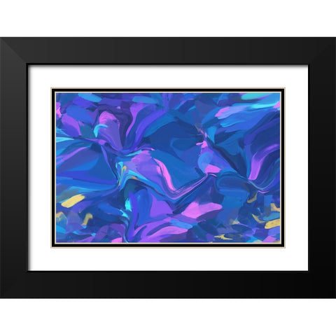 Color Burst Abstraction X Black Modern Wood Framed Art Print with Double Matting by Orlov, Irena