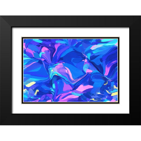Color Burst Abstraction XI Black Modern Wood Framed Art Print with Double Matting by Orlov, Irena