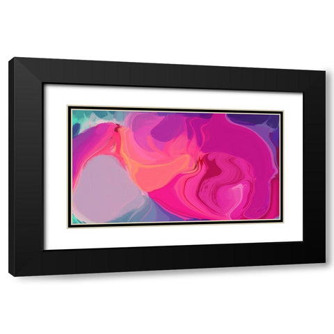 Color Burst Abstraction XVI Black Modern Wood Framed Art Print with Double Matting by Orlov, Irena