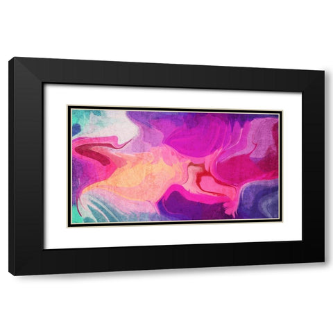 Color Burst Abstraction XVIII Black Modern Wood Framed Art Print with Double Matting by Orlov, Irena