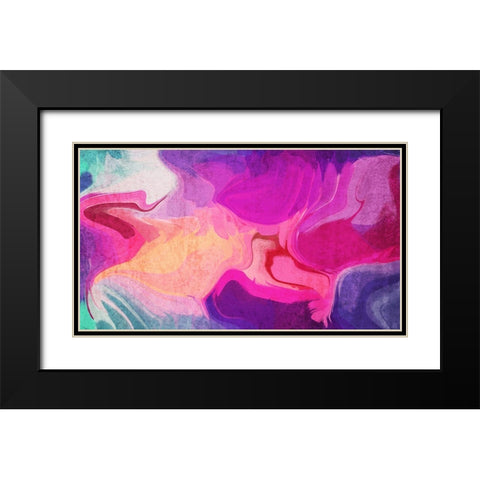 Color Burst Abstraction XVIII Black Modern Wood Framed Art Print with Double Matting by Orlov, Irena