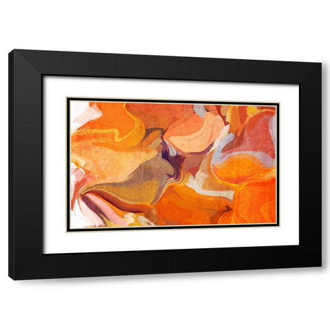 Color Burst Abstraction XX Black Modern Wood Framed Art Print with Double Matting by Orlov, Irena