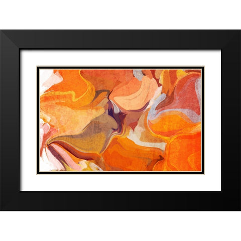 Color Burst Abstraction XX Black Modern Wood Framed Art Print with Double Matting by Orlov, Irena