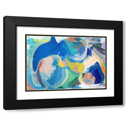 Color Burst Abstraction XXII Black Modern Wood Framed Art Print with Double Matting by Orlov, Irena