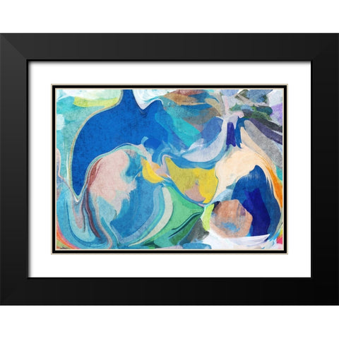 Color Burst Abstraction XXII Black Modern Wood Framed Art Print with Double Matting by Orlov, Irena