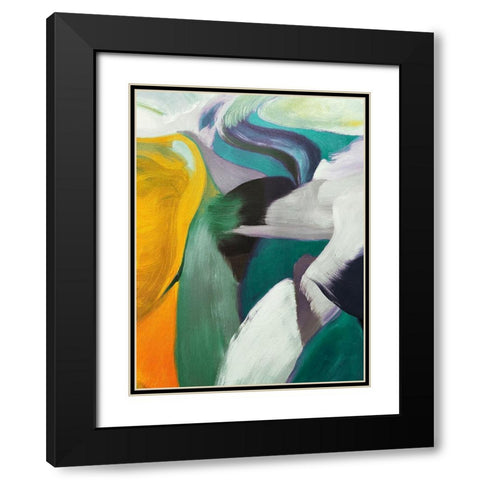 Neutral Flow III Black Modern Wood Framed Art Print with Double Matting by Orlov, Irena