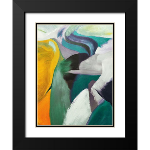 Neutral Flow III Black Modern Wood Framed Art Print with Double Matting by Orlov, Irena