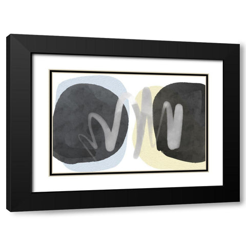 Art Shape Colors design I Black Modern Wood Framed Art Print with Double Matting by Orlov, Irena