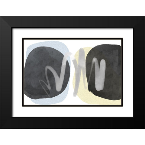 Art Shape Colors design I Black Modern Wood Framed Art Print with Double Matting by Orlov, Irena