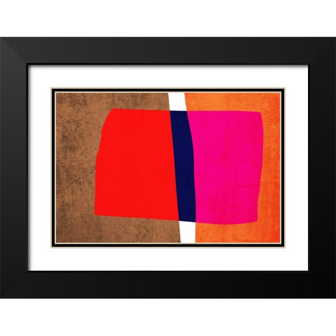 Art Shape Colors design IV Black Modern Wood Framed Art Print with Double Matting by Orlov, Irena