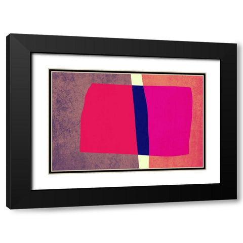 Art Shape Colors design V Black Modern Wood Framed Art Print with Double Matting by Orlov, Irena
