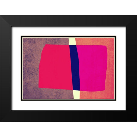 Art Shape Colors design V Black Modern Wood Framed Art Print with Double Matting by Orlov, Irena