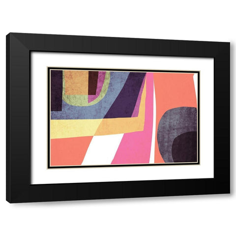 Art Shape Colors design VI Black Modern Wood Framed Art Print with Double Matting by Orlov, Irena