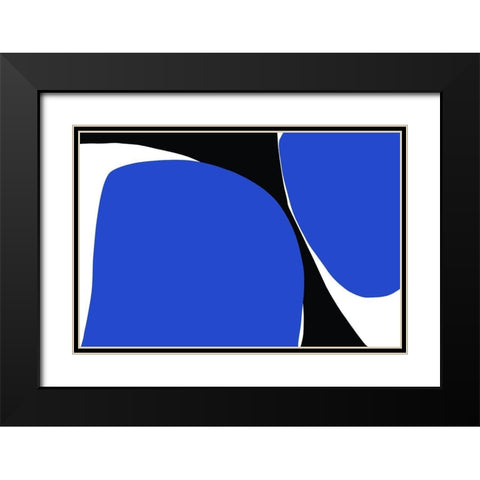 Art Shape Colors design VIII Black Modern Wood Framed Art Print with Double Matting by Orlov, Irena