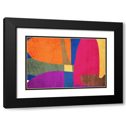 Art Shape Colors design IX Black Modern Wood Framed Art Print with Double Matting by Orlov, Irena