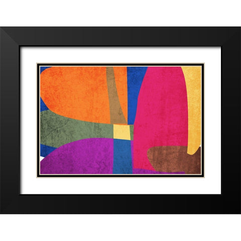 Art Shape Colors design IX Black Modern Wood Framed Art Print with Double Matting by Orlov, Irena