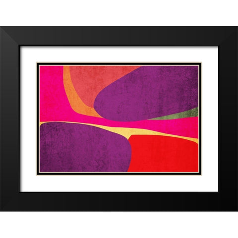 Art Shape Colors design X Black Modern Wood Framed Art Print with Double Matting by Orlov, Irena