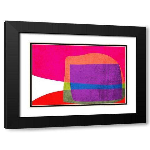 Art Shape Colors design XIII Black Modern Wood Framed Art Print with Double Matting by Orlov, Irena
