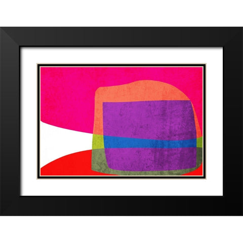 Art Shape Colors design XIII Black Modern Wood Framed Art Print with Double Matting by Orlov, Irena