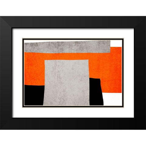 Art Shape Colors design XIV Black Modern Wood Framed Art Print with Double Matting by Orlov, Irena