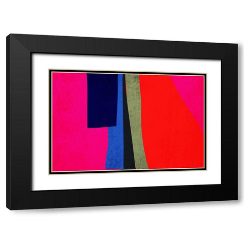 Art Shape Colors design XV Black Modern Wood Framed Art Print with Double Matting by Orlov, Irena
