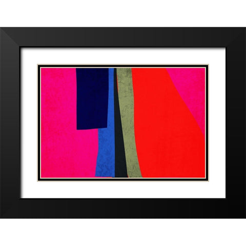 Art Shape Colors design XV Black Modern Wood Framed Art Print with Double Matting by Orlov, Irena