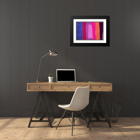 Art Shape Colors design XVI Black Modern Wood Framed Art Print with Double Matting by Orlov, Irena