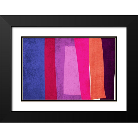 Art Shape Colors design XVI Black Modern Wood Framed Art Print with Double Matting by Orlov, Irena
