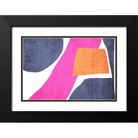 Art Shape Colors design XVII Black Modern Wood Framed Art Print with Double Matting by Orlov, Irena