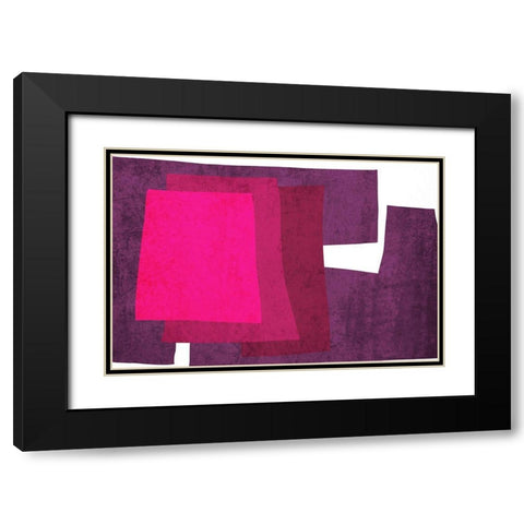 Art Shape Colors design XIX Black Modern Wood Framed Art Print with Double Matting by Orlov, Irena