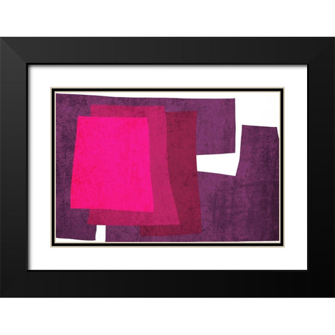 Art Shape Colors design XIX Black Modern Wood Framed Art Print with Double Matting by Orlov, Irena