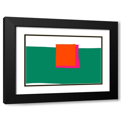 Art Shape Colors design XX Black Modern Wood Framed Art Print with Double Matting by Orlov, Irena
