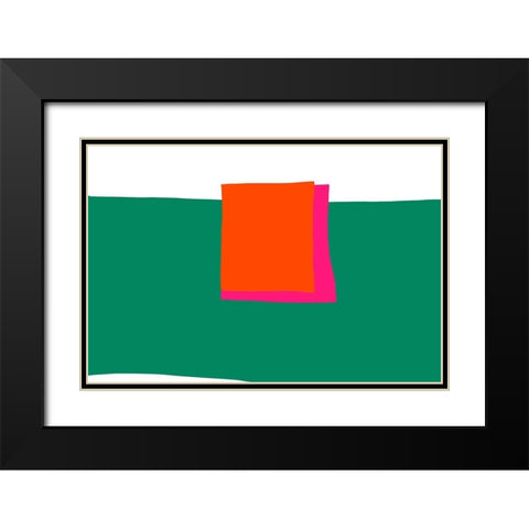 Art Shape Colors design XX Black Modern Wood Framed Art Print with Double Matting by Orlov, Irena