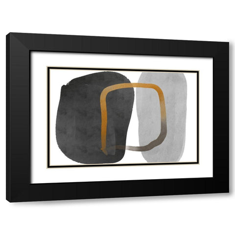 Art Shape Colors design XXIII Black Modern Wood Framed Art Print with Double Matting by Orlov, Irena