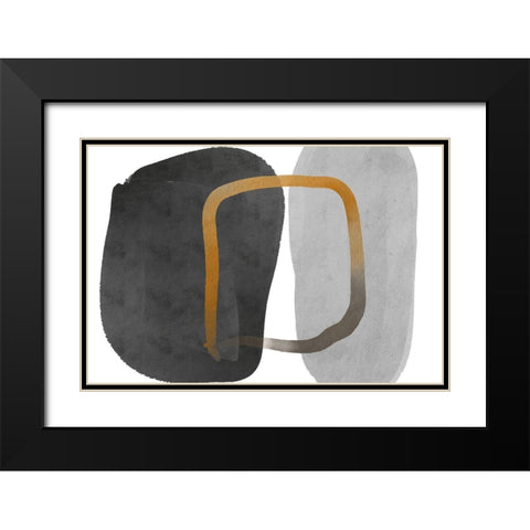 Art Shape Colors design XXIII Black Modern Wood Framed Art Print with Double Matting by Orlov, Irena