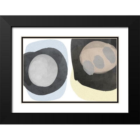 Art Shape Colors design XXIV Black Modern Wood Framed Art Print with Double Matting by Orlov, Irena