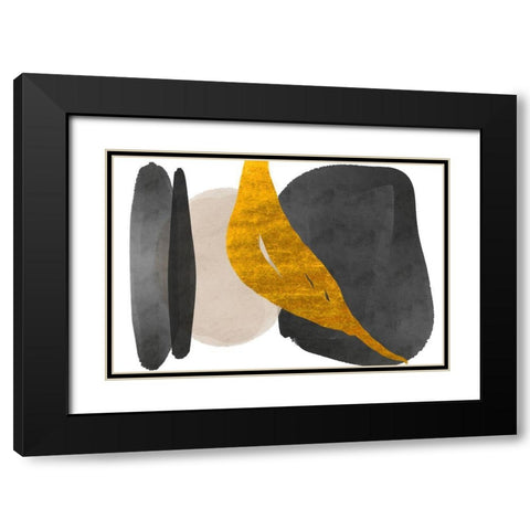 Art Shape Colors design XXVI Black Modern Wood Framed Art Print with Double Matting by Orlov, Irena