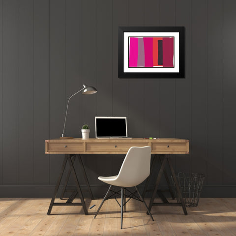 Art Shape Colors Design XXX Black Modern Wood Framed Art Print with Double Matting by Orlov, Irena