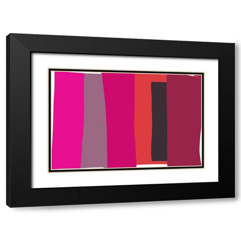 Art Shape Colors Design XXX Black Modern Wood Framed Art Print with Double Matting by Orlov, Irena
