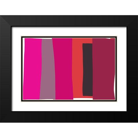 Art Shape Colors Design XXX Black Modern Wood Framed Art Print with Double Matting by Orlov, Irena