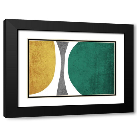 Art Shape Colors Design XXXIII Black Modern Wood Framed Art Print with Double Matting by Orlov, Irena