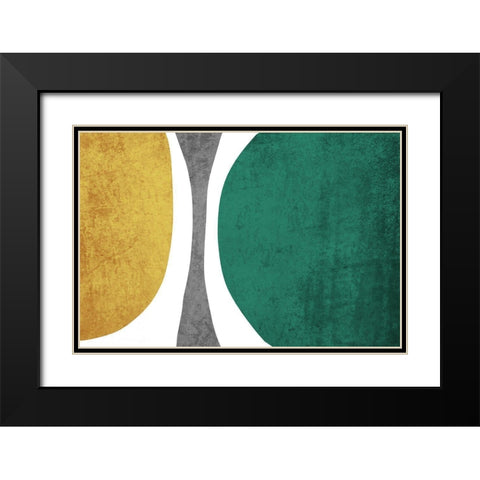 Art Shape Colors Design XXXIII Black Modern Wood Framed Art Print with Double Matting by Orlov, Irena