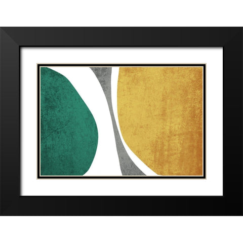 Art Shape Colors Design XXXIV Black Modern Wood Framed Art Print with Double Matting by Orlov, Irena