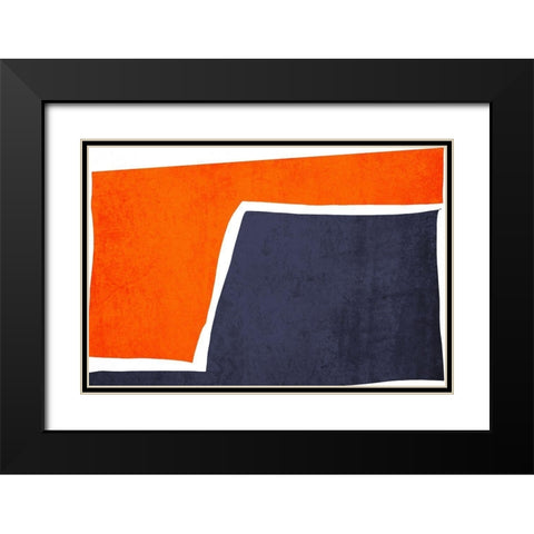 Art Shape Colors Design XXXVII Black Modern Wood Framed Art Print with Double Matting by Orlov, Irena