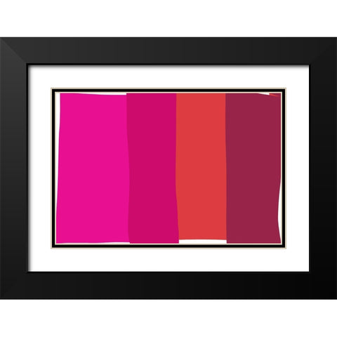 Art Shape Colors Design XXXIX Black Modern Wood Framed Art Print with Double Matting by Orlov, Irena